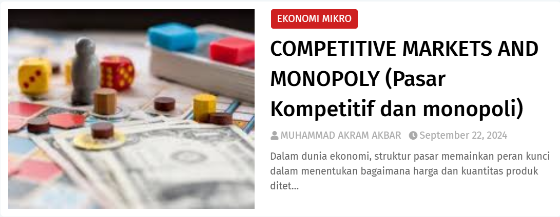 Competitive Markets and Monopoly
